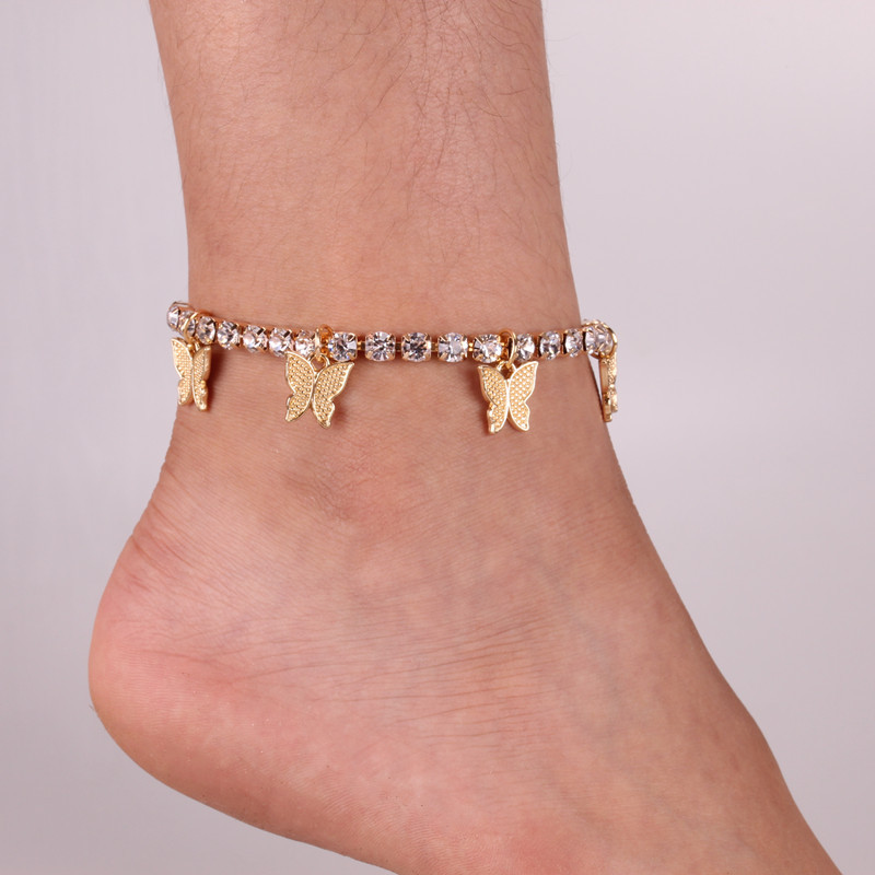 Title 4, Love Rhinestone Anklet, Exotic All-Match Jewelr...