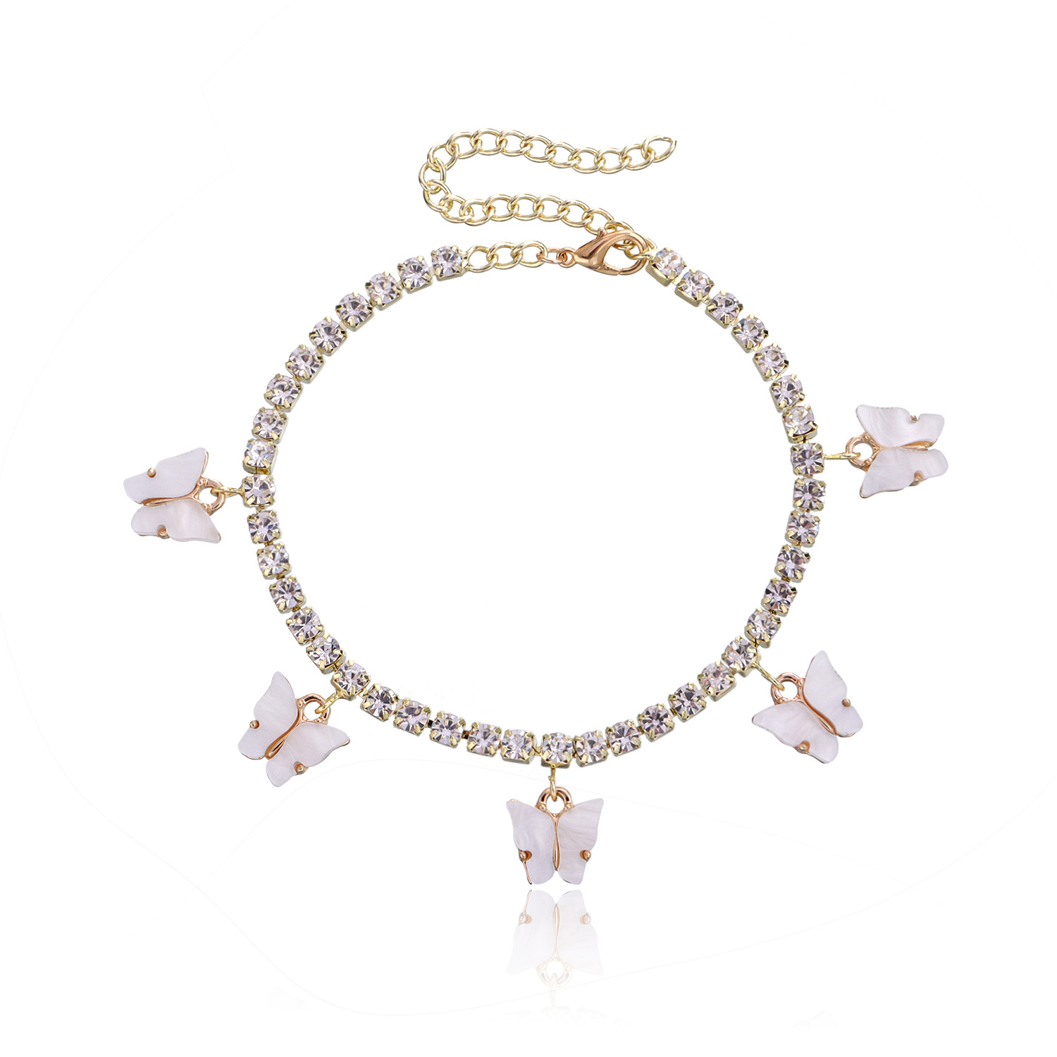 Title 2, Love Rhinestone Anklet, Exotic All-Match Jewelr...