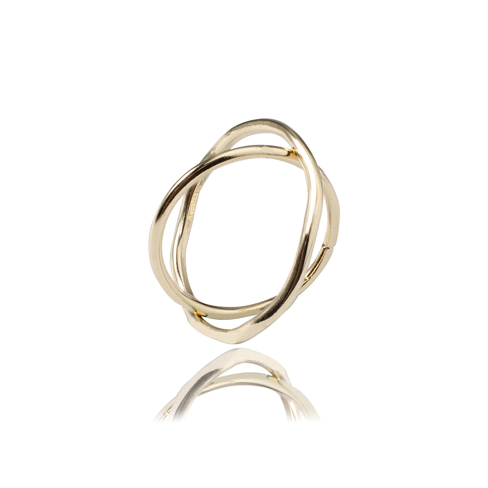 Bohemian Multi-Piece Set Heart Shape Diamond Crystal Ring Geometric Wave Breaking Ring European and American Beach Ring