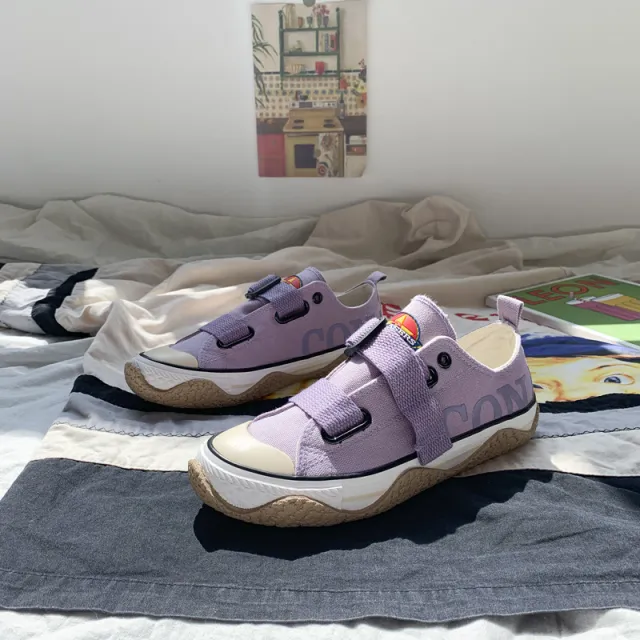 Niche Canvas Shoes Female Flavor Chic Retro Casual Sneakers Trend Purple - Shop at LoveMi