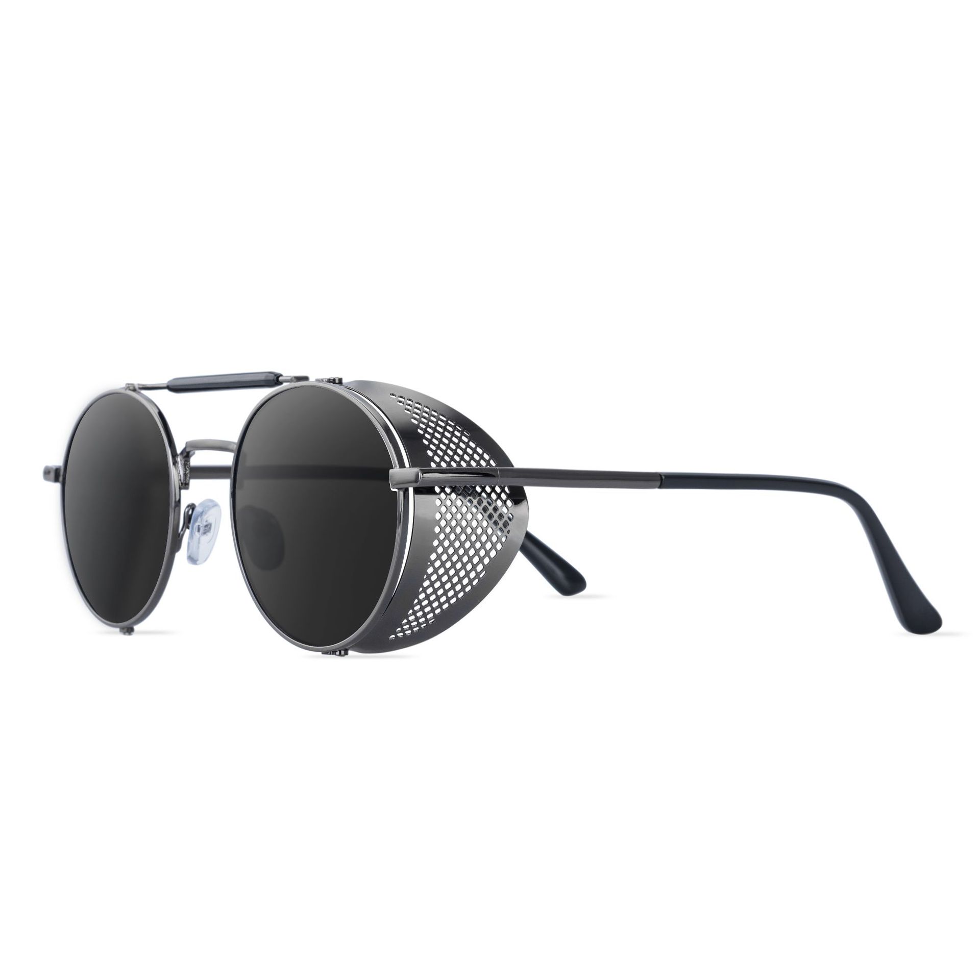 66247 Steampunk Glasses Personality Windshield Sunglasses Retro Toad Mirror Round Sunglasses Male Ins Glasses Female - Image 6