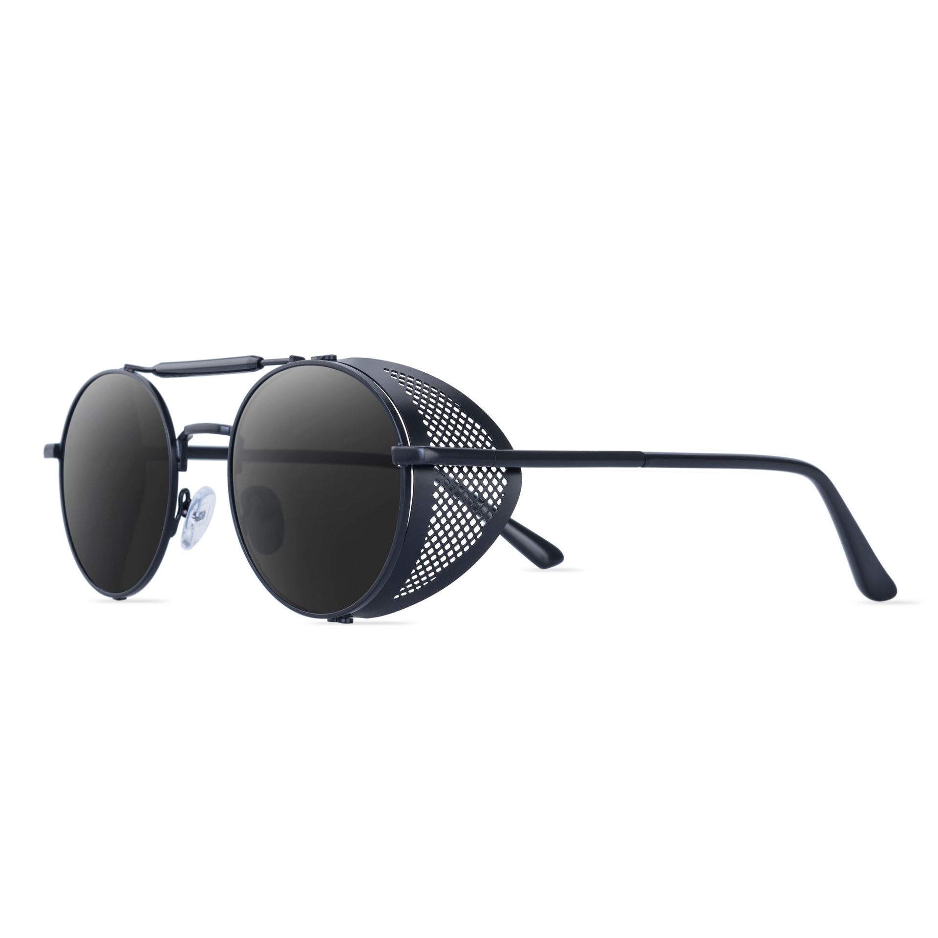 66247 Steampunk Glasses Personality Windshield Sunglasses Retro Toad Mirror Round Sunglasses Male Ins Glasses Female - Image 3