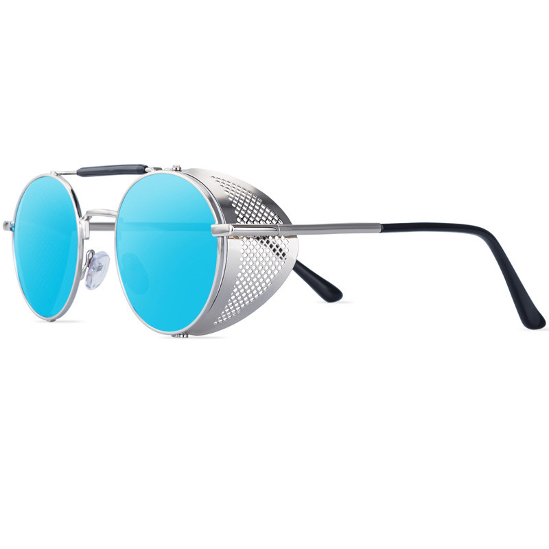 66247 Steampunk Glasses Personality Windshield Sunglasses Retro Toad Mirror Round Sunglasses Male Ins Glasses Female - Image 7