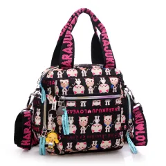 Oxford Cloth Handbags Korean Waterproof Nylon Cloth Shoulder Diagonal Handbags - Black - View 1