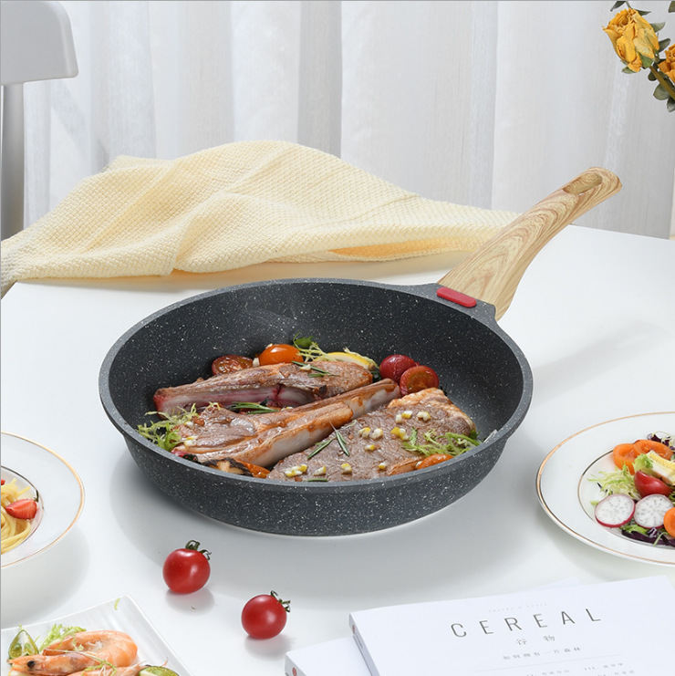 New Korean Style Macadamite Pan Non Stick Pan Fried Steak Pan Double Bottom Intelligent Sense Of Temperature Home Pan Fried Egg Pan