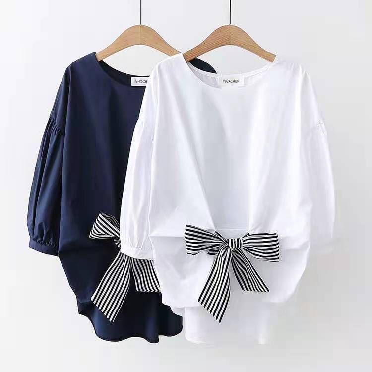 Fashionable And Sweet Bow-Knot Women's Temperament Blouse