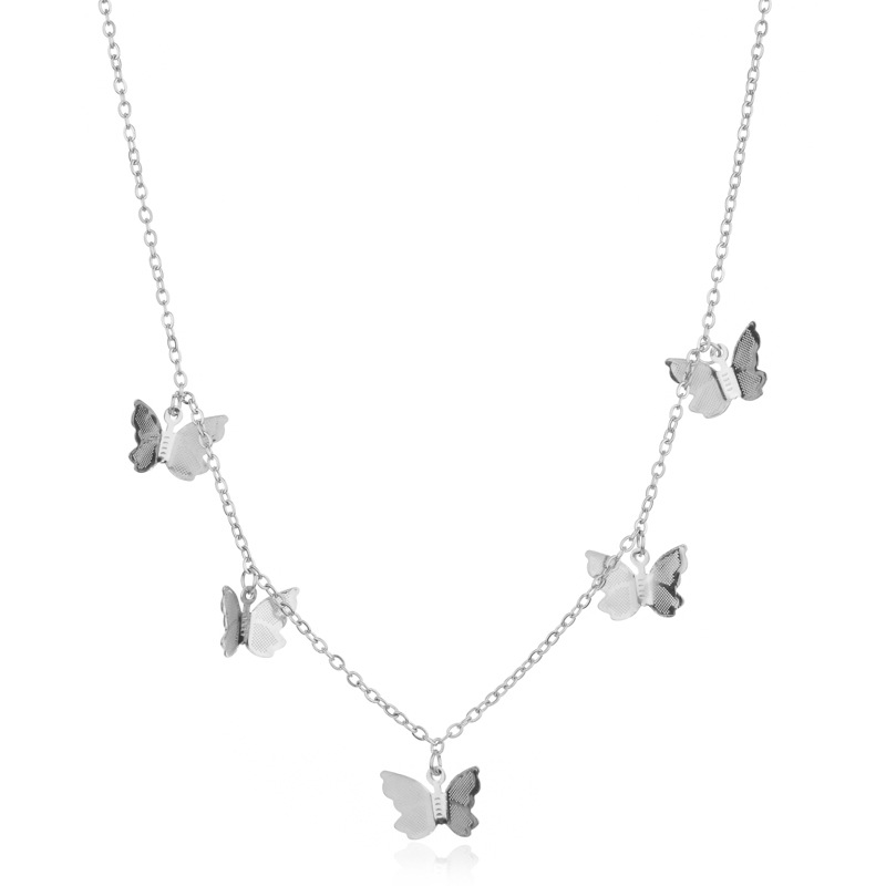Temperament Butterfly Ins Necklace Stainless Steel