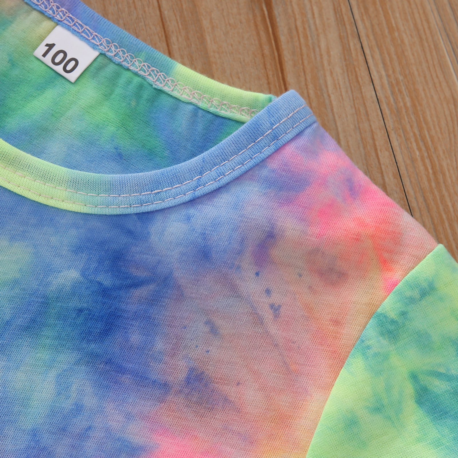 Tie-Dye Print Round Collar