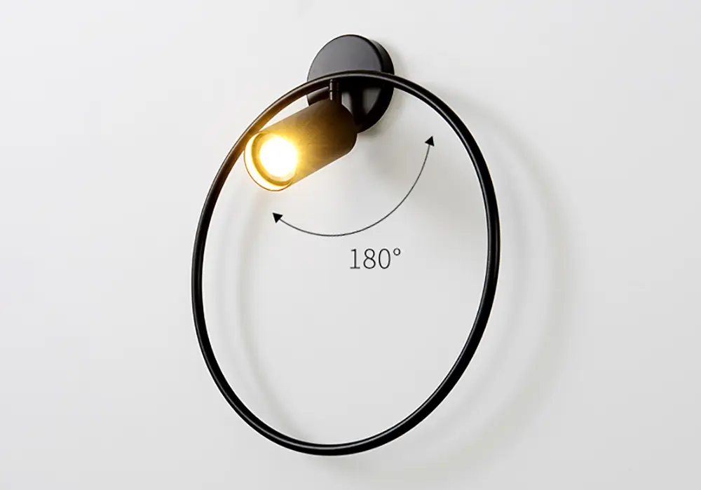 Nordic Minimalist Ring Wall Lamp Post-Modern Bedroom Bedside Creative Staircase Aisle Porch Corridor Wall Spotlight