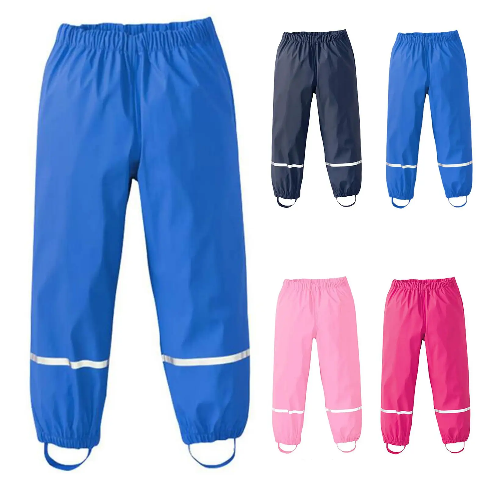 Kids Raincoat Rain Pants Waterproof Cartoon Children's Kids Rain Dungarees Mud Trousers Waterproof Breathable For Girls Boys