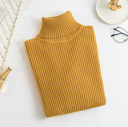 Title 7, Europe And America Knitted Base Sweater Slim-Fi...