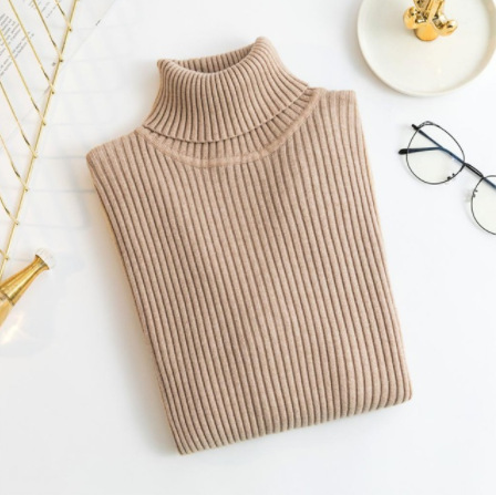 Europe And America Knitted Base Sweater Slim-Fit Warm Pullover Top