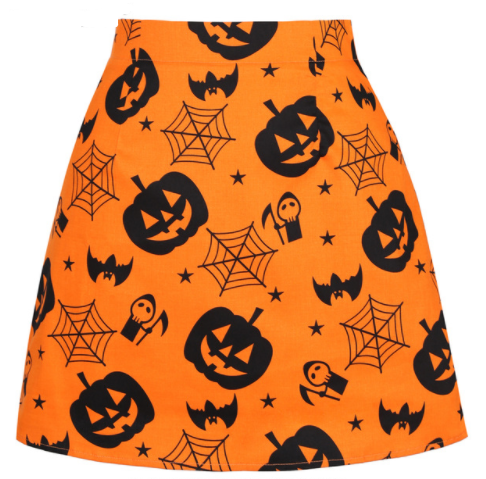 New Summer Cotton Floral Print Women'S Slim Mini Skirt