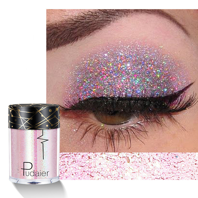 Monochrome Eyeshadow Glitter Glitter Sequins Mermaid Ji Color Shine Starry Sky Eyeshadow Pink - Shop at LoveMi