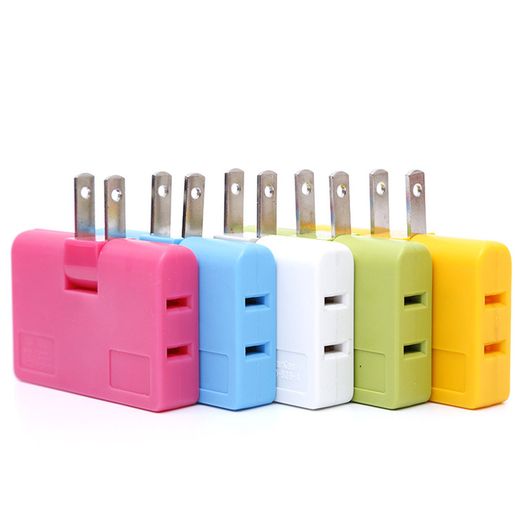 US Plug Rotary Head Plug Converter Ultra-Thin Conversion Plug Wireless Portable One Turn Three - Image 14