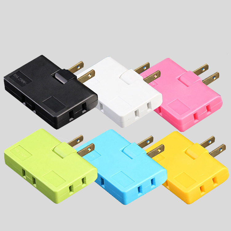 US Plug Rotary Head Plug Converter Ultra-Thin Conversion Plug Wireless Portable One Turn Three - Image 32
