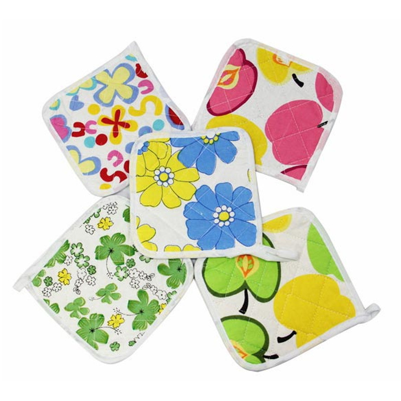 Two-Piece Cotton Heat Insulation Gloves Thickened Microwave Oven Heat Insulation Pad, Anti-Scald Gloves Are Not Hot