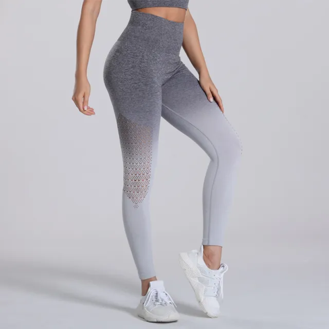 Seamless Tights Fitness Pants Hip Lifting Quick Drying Stretch Sports Running Yoga Aerobics Trousers Off White - Shop at LoveMi