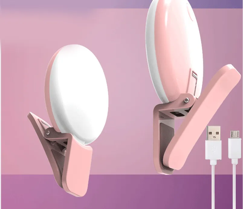 Mini Fill Light For Beauty Selfie Round Live Clip External LEDmini Small Q Mobile Phone Selfie Fill Light – image 4