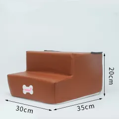 Sale Dog Stairs Pet Climbing Ladder Sponge Steps Small Dog Teddy On The Sofa Bed Climbing Ladder Can Be Customized - Leather 2 - View 1