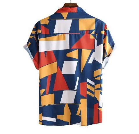 Sumiton Summer Men'S Model European And American Printed Shirt Holiday Style Short Sleeve Loose Top Green - Shop at LoveMi