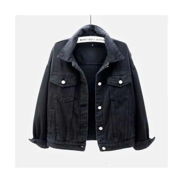 Women'S Plus Size Denim Jacket White Black - Shop at LoveMi