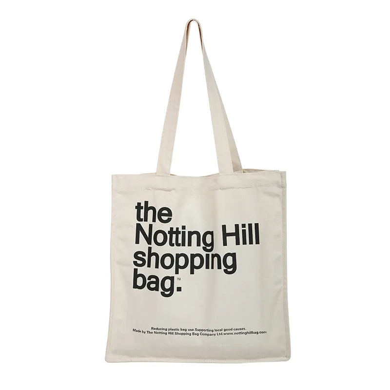 Japan And South Korea Chic Solid Color Letter Square Shoulder Bag Simple All-Match Canvas Bag - White