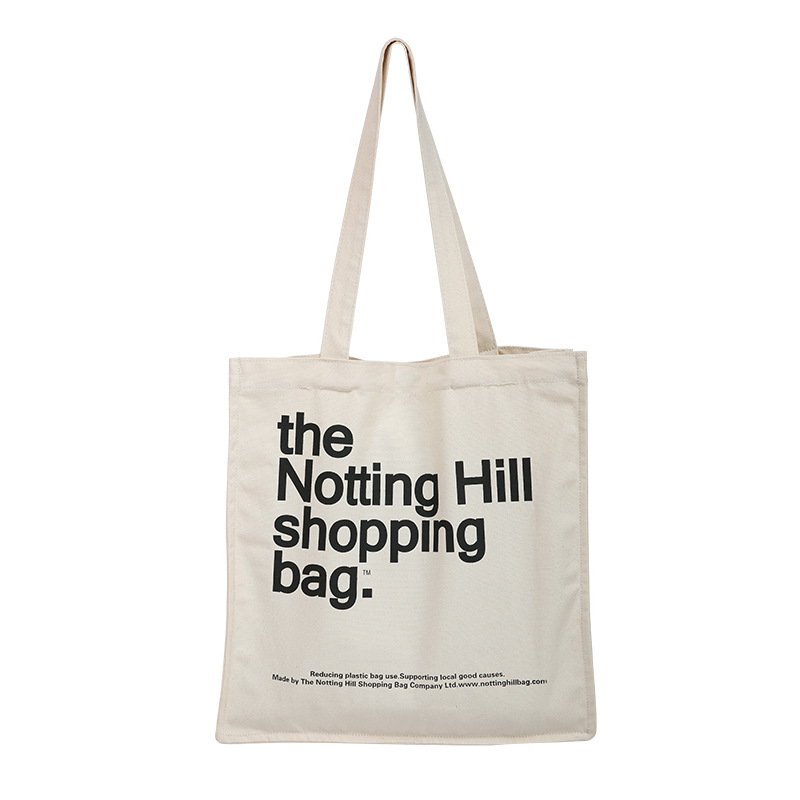 Japan And South Korea Chic Solid Color Letter Square Shoulder Bag Simple All-Match Canvas Bag
