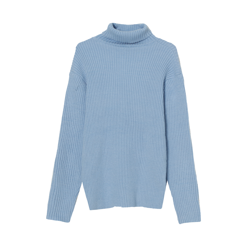 All-match Stretch Turtleneck Sweater Men's Solid Color Base Bweater