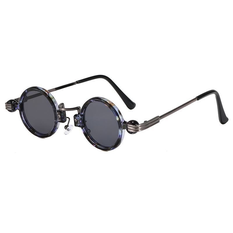 Steampunk Style Small Frame Sunglasses Personalized Hip-hop Round Sunglasses - Image 4