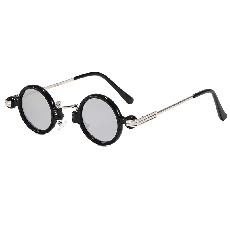 Steampunk Style Small Frame Sunglasses Personalized Hip-hop Round Sunglasses - Image 7