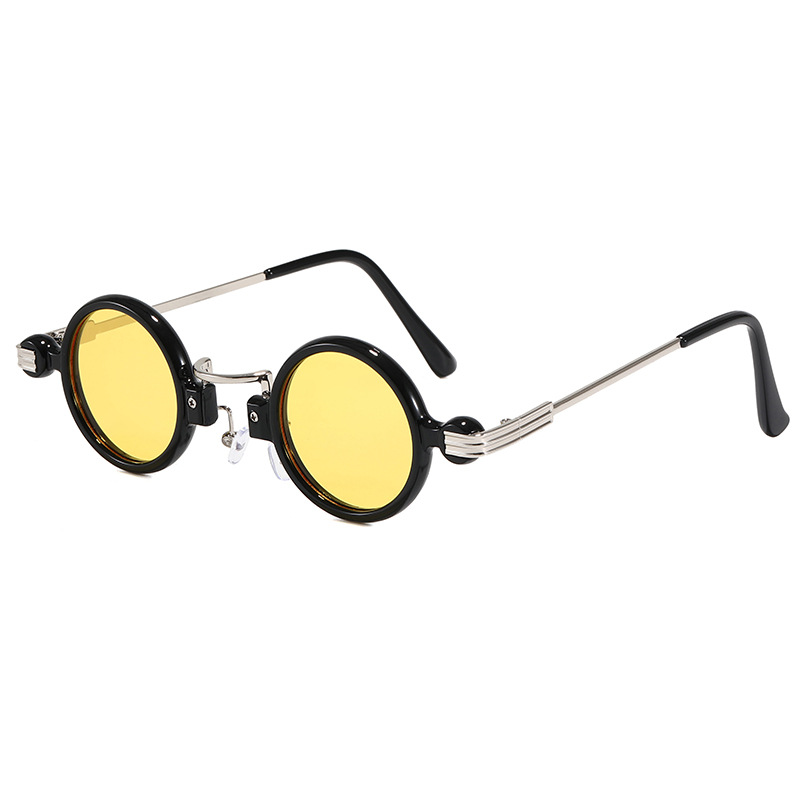 Steampunk Style Small Frame Sunglasses Personalized Hip-hop Round Sunglasses - Image 5