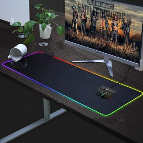 Luminous RGB Mouse Pad Symphony Game LED Rubber Table