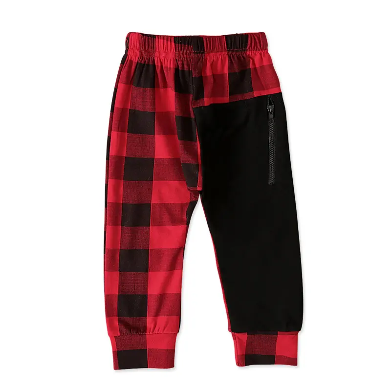 Spring and Autumn Children'S Trousers Plaid Casual