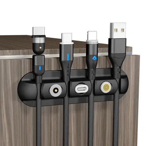 Desktop Charging Magnetic Data Cable Organizer Soft Plastic Creative