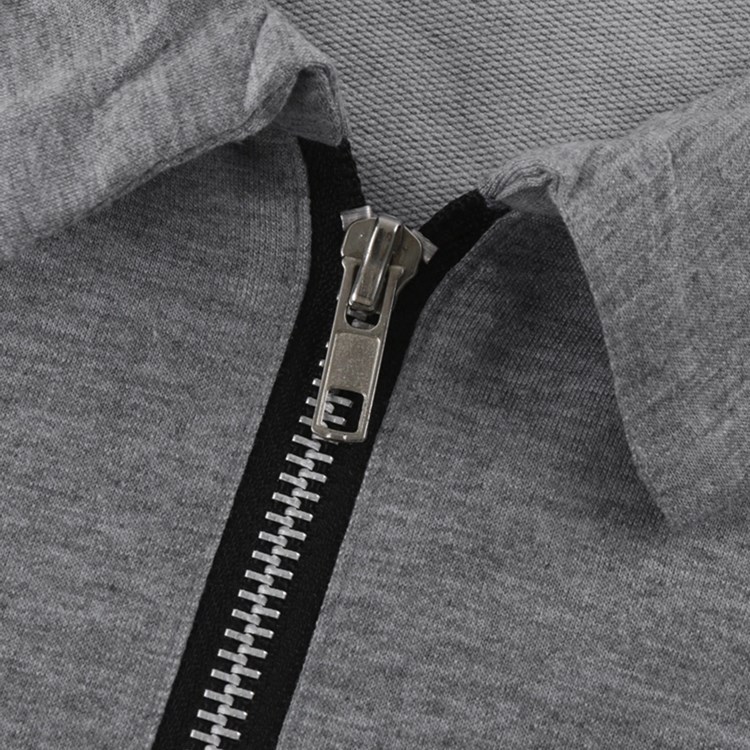 Women's Slim Fit Zipper Blouse Printed T-shirt