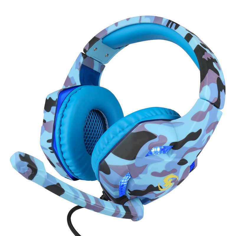 Camouflage Gaming Headset Luminous Headset T-176 Headset Headset Wired Headset Strong Bass - Image 3