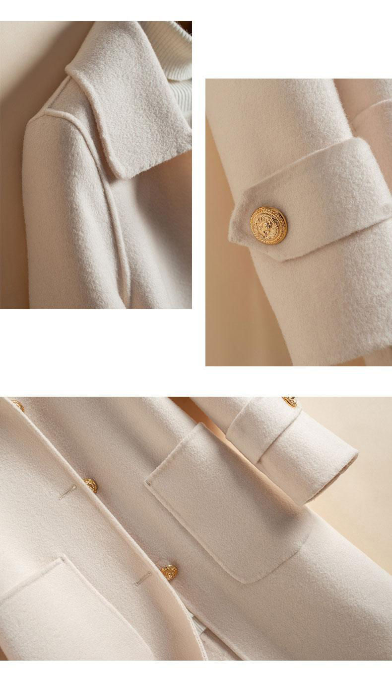 Women's Thick Mid-Length Woolen Coat