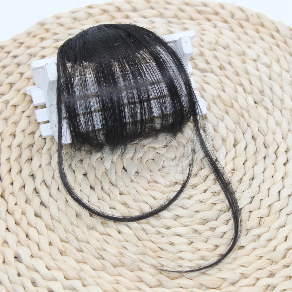 Wig Mini Bangs Air Bangs Fake Bangs Ladies Realistic Bangs Wig Piece - Black
