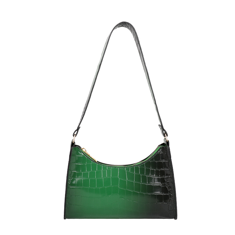 Western Style Crocodile Pattern Underarm Bag