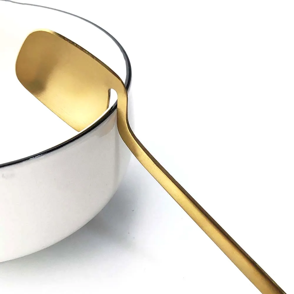 Rainbow Dinnerware Set Spoon Fork Knife Table Decor Cutlery Sets Kitchen Matte Gold tableware Set Desserts Soup Coffee Use – image 3