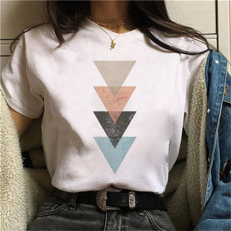 Title 6, Fashion Simple Geometric Pattern Printed T-Shirt