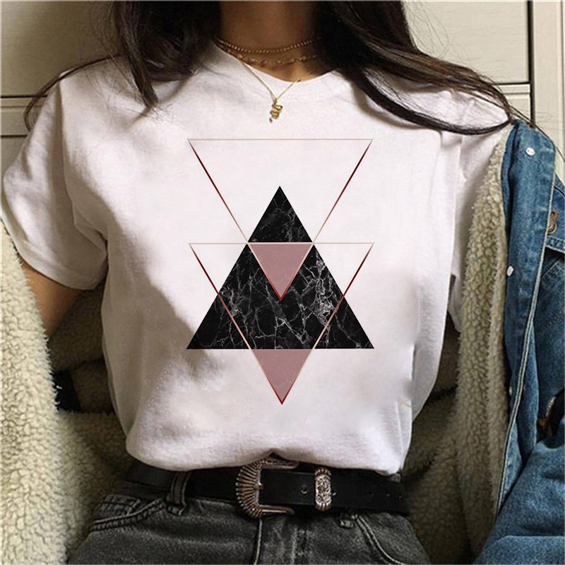 Title 8, Fashion Simple Geometric Pattern Printed T-Shirt