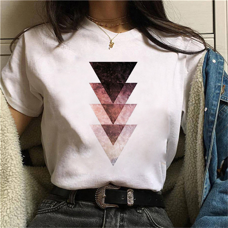 Title 12, Fashion Simple Geometric Pattern Printed T-Shirt