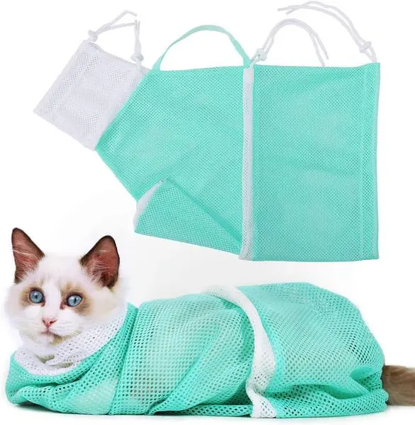 Washing Cat Bag, Cat Bathing Artifact, Beauty Tool Blue - Shop at LoveMi