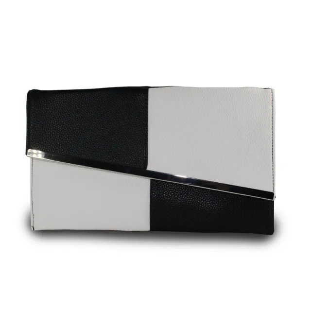 Color Matching Black And White With Large Capacity Envelope Bag, Clutch Bag, Clutch Bag, Dinner Bag White - Shop at LoveMi