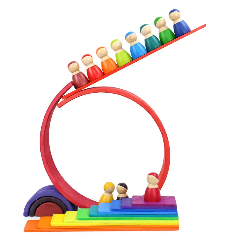 11 Pieces Of Wooden Children's Puzzle Rainbow