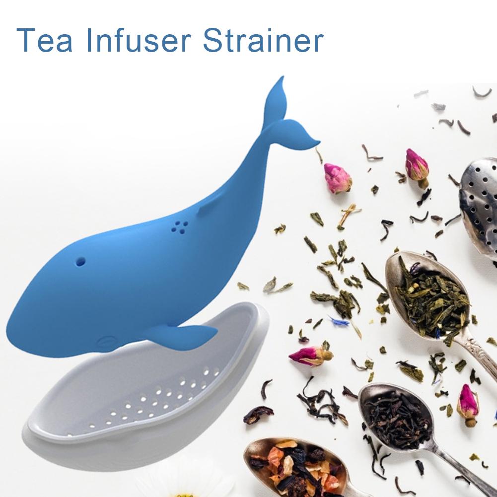 Whale Tea Infuser Food Silicone Cute Dolphin Tea Drainer Cartoon Tea Filter Tea Set Gift