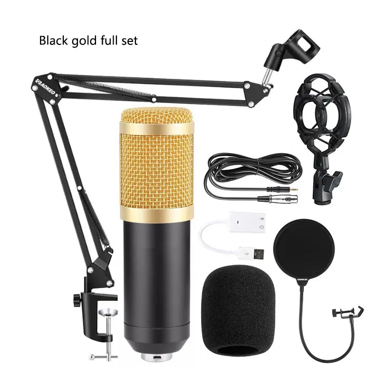 Bm800 Condenser Microphone V8 Sound Card Anchor Computer Recording