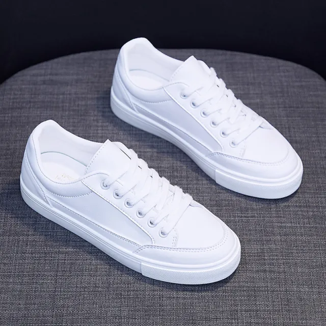 Ladies All match Casual Sports Thin Sneakers White - Shop at LoveMi